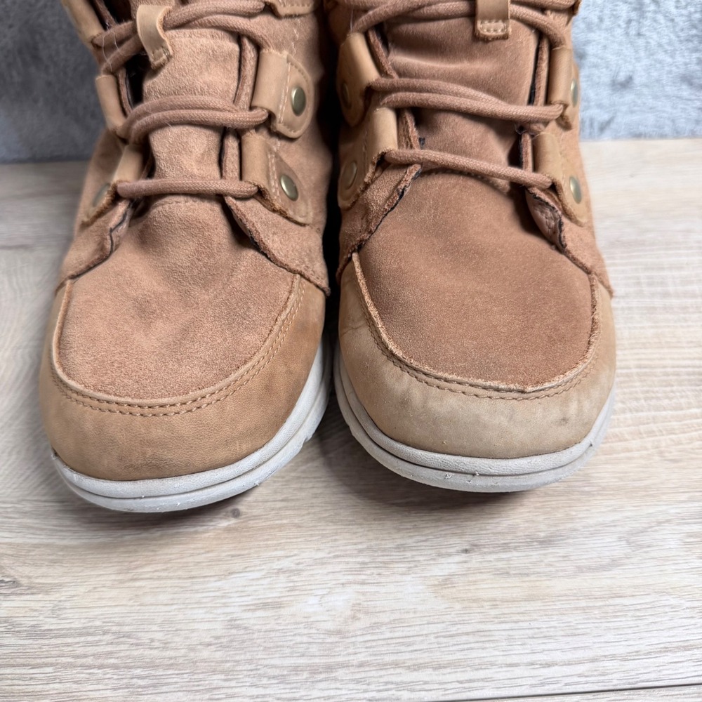 Sorel Explorer Joan Women 7.5 Brown Suede Waterproof Faux Fur Winter Boots‎ - Picture 4 of 11